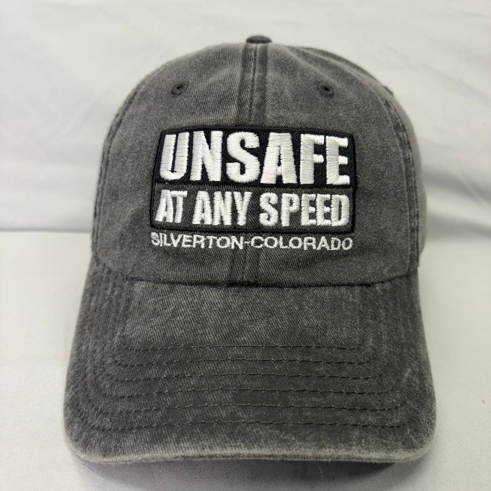 Otto Baseball Cap Unsafe At Any Speed Silverton Colorado Mens OSFM Gray Washed